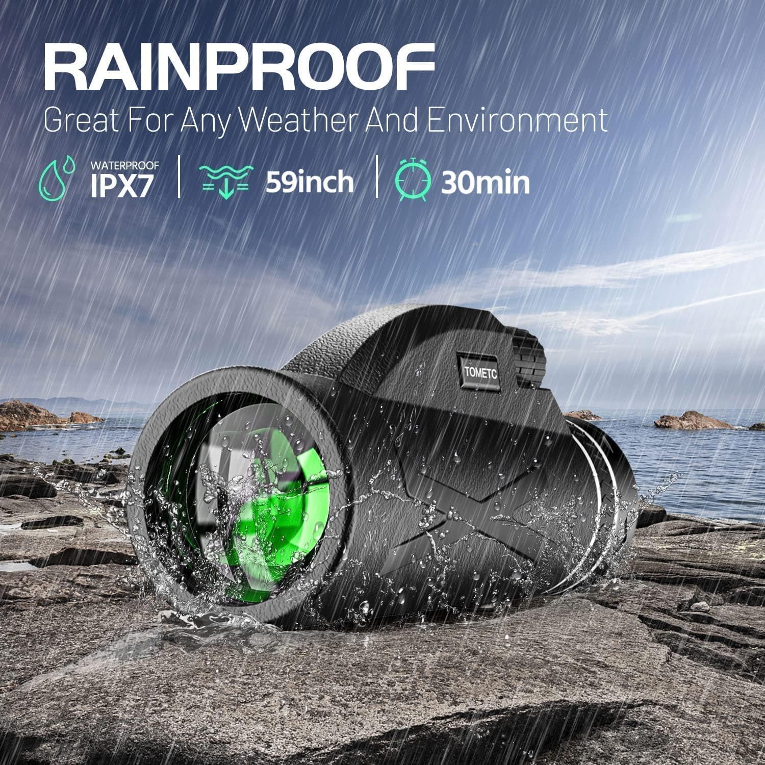 Monocular Telescope - 80x100 Compact High Power Monocular for Adults Kids HD Bifocal with Smartphone Holder and Tripod, Waterproof Fogproof Portable Prism for Wildlife Bird Watching Hunting Camping