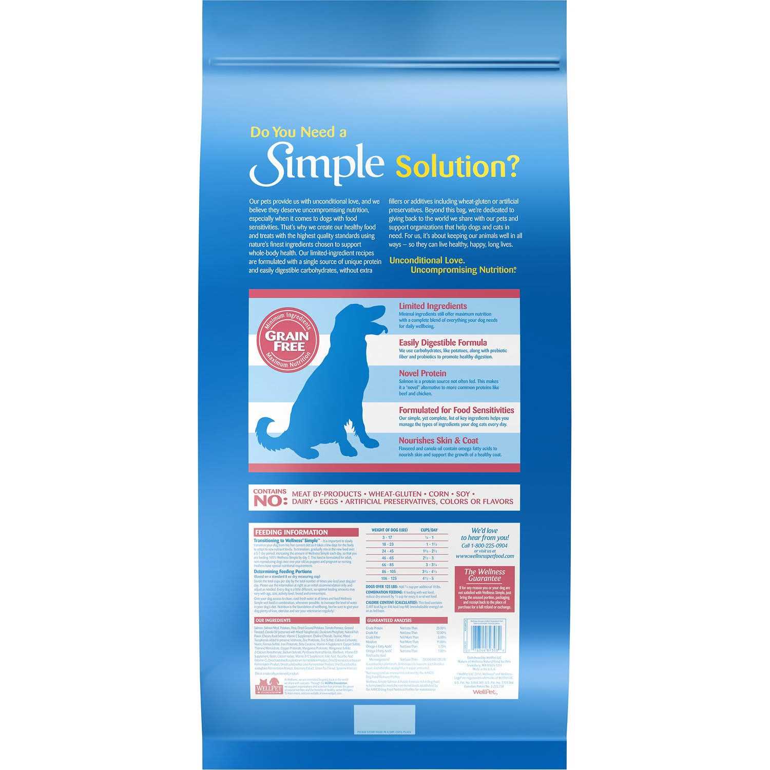 Wellness Simple Limited Ingredient Diet Grain Free Salmon &amp; Potato Natural Dry Dog Food - Pet Supplies online store