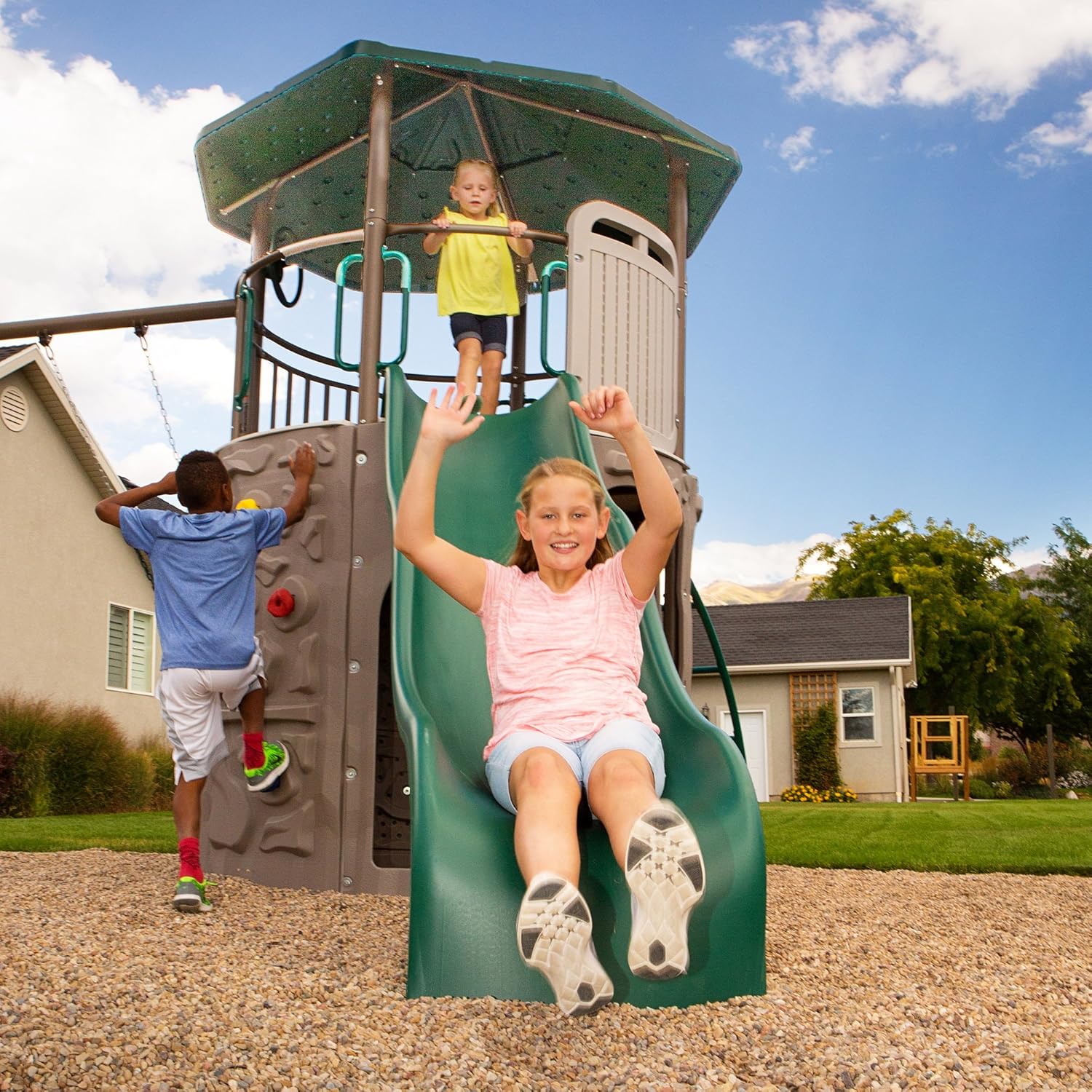Lifetime 290633 Adventure Tower Swing Set, Earthtone