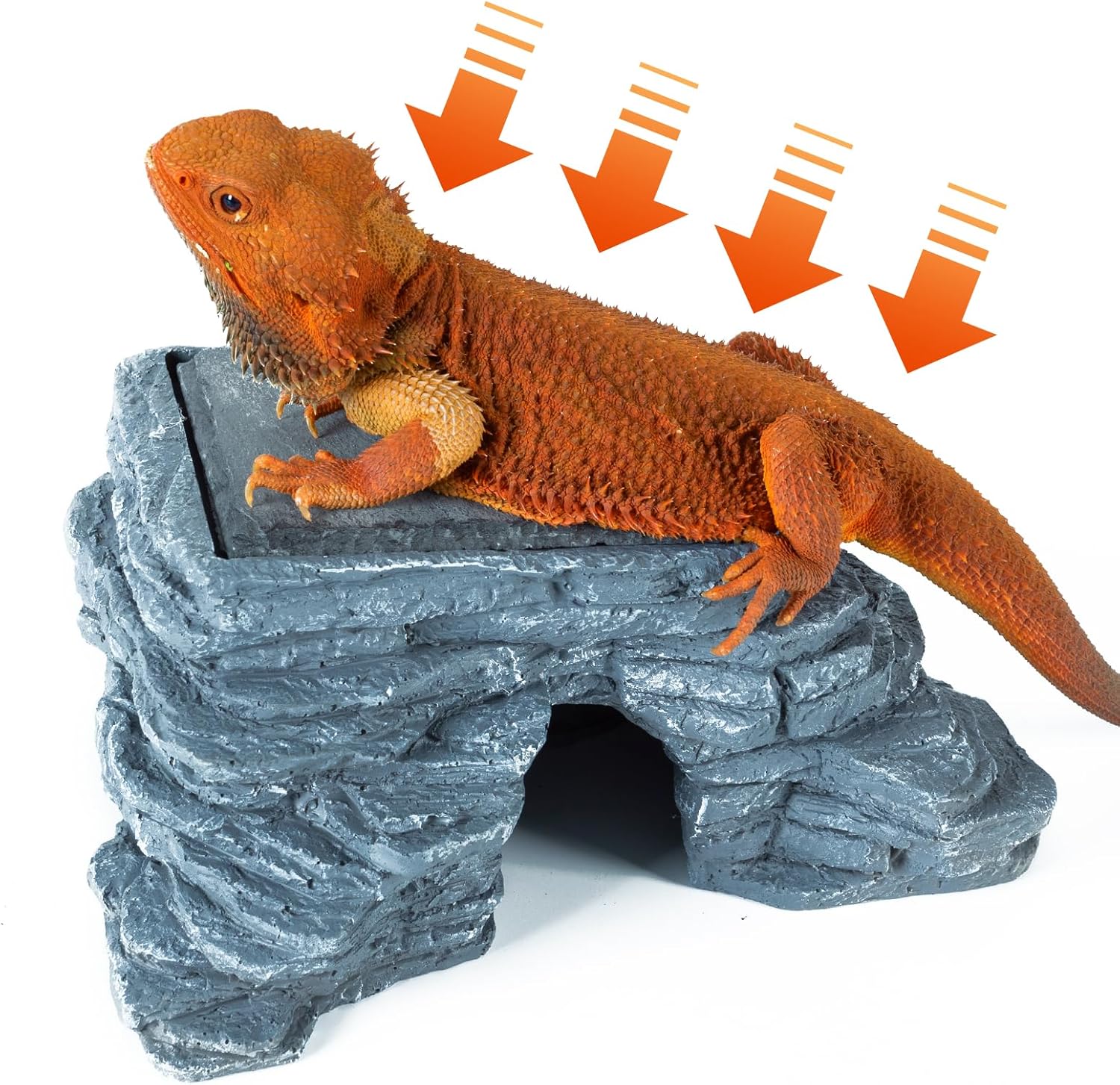REPTI ZOO 68 Gallon PVC Reptile Terrarium 48x18x18” and Bearded Dragon Basking Platform