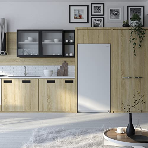 Upright Freezer/Refrigerator Convertible, 2-in-1 Appliance, Home, Dorm, and Garage Ready Fridge/Freezer Storage for Fresh or Frozen Food and Drinks, Wire Shelves and Drawer