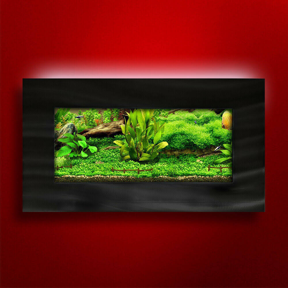 Aussie Aquariums 2.0 Wall Mounted Aquarium - View (Brushed Silver)