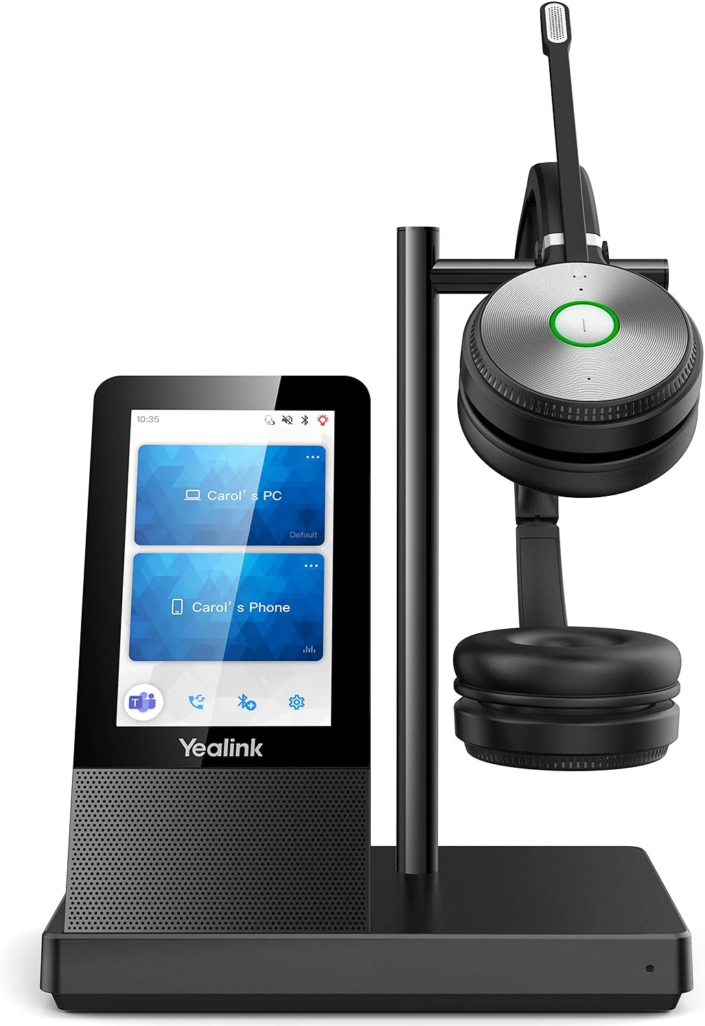 Yealink WH66 Wireless Headset Bluetooth Headset with Microphone for PC Computer Laptop DECT Headset for Office VoIP Phone IP Phone Teams Phone Workstation for UC Communication (Dual)