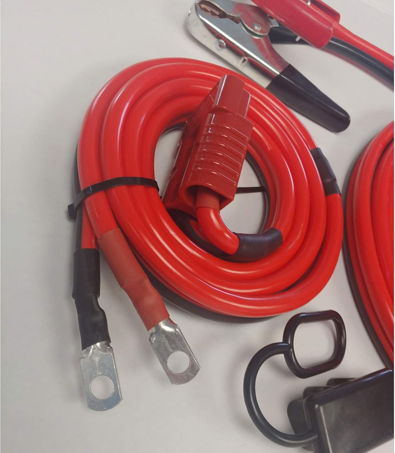 1GA 32FT Permanent Installation kit Jumper Battery Cables with QUICK-CONNECT Plug 32Ft Booster Jump-Start Pack of 2