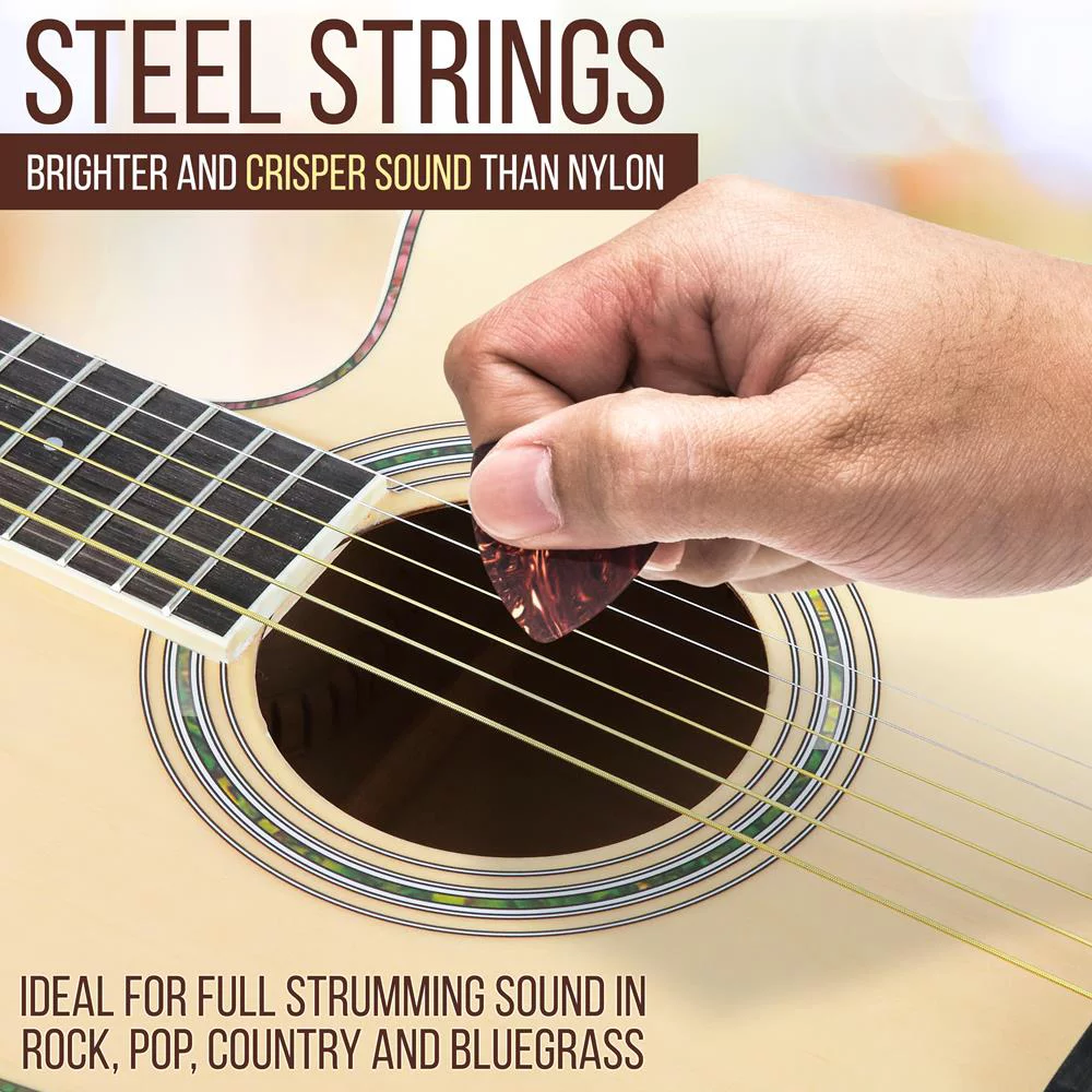 Pyle Acoustic Electric Cutaway Guitar 4/4 Scale 41” Steel String Spruce Wood Onboard Tuner, Picks, Shoulder Strap for Beginners and Students