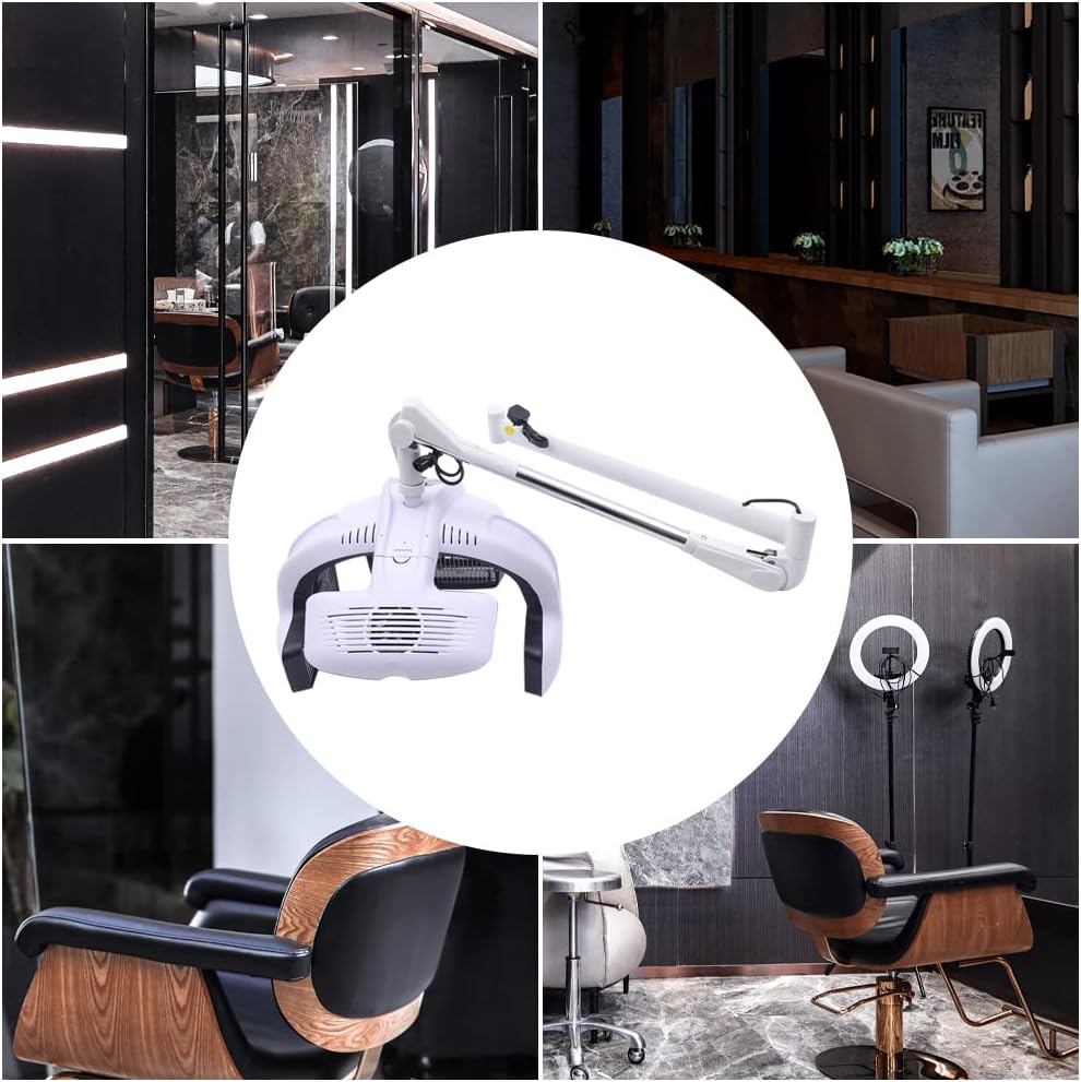 1250W Wall Mounted Hair Dryer, Professional Hair Dryer Heater w/LCD Display Adjustable Swing Arm, Hair Hood Dryer Beauty Salon Equipment for Hair Salon