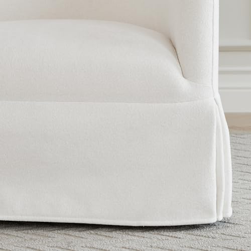 Swivel Accent Chair Modern Barrel Armchair for Bedroom Nursery Reading Waiting Living Room, 22-inch Wide Seat, Sand