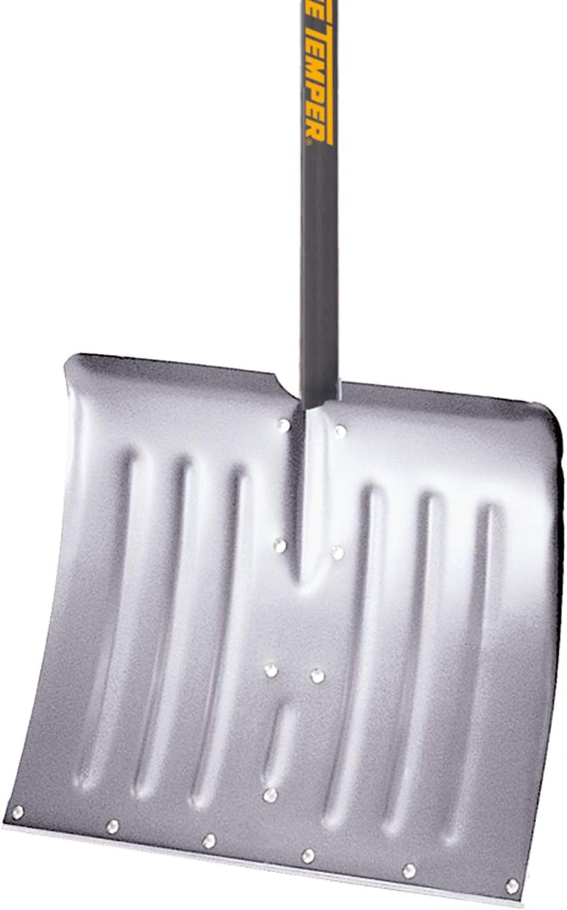 True Temper 1641000 Aluminum Snow Shovel D-Grip Steel Handle, 18 Inch Pack of 2