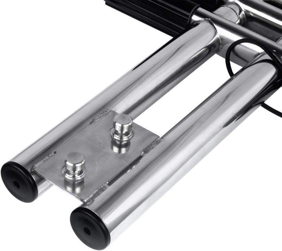 4 Step Dive Ladder Stainless Steel Telescopic Boat Ladder Dual Vertical Ladder for Marine Yacht Camper RV