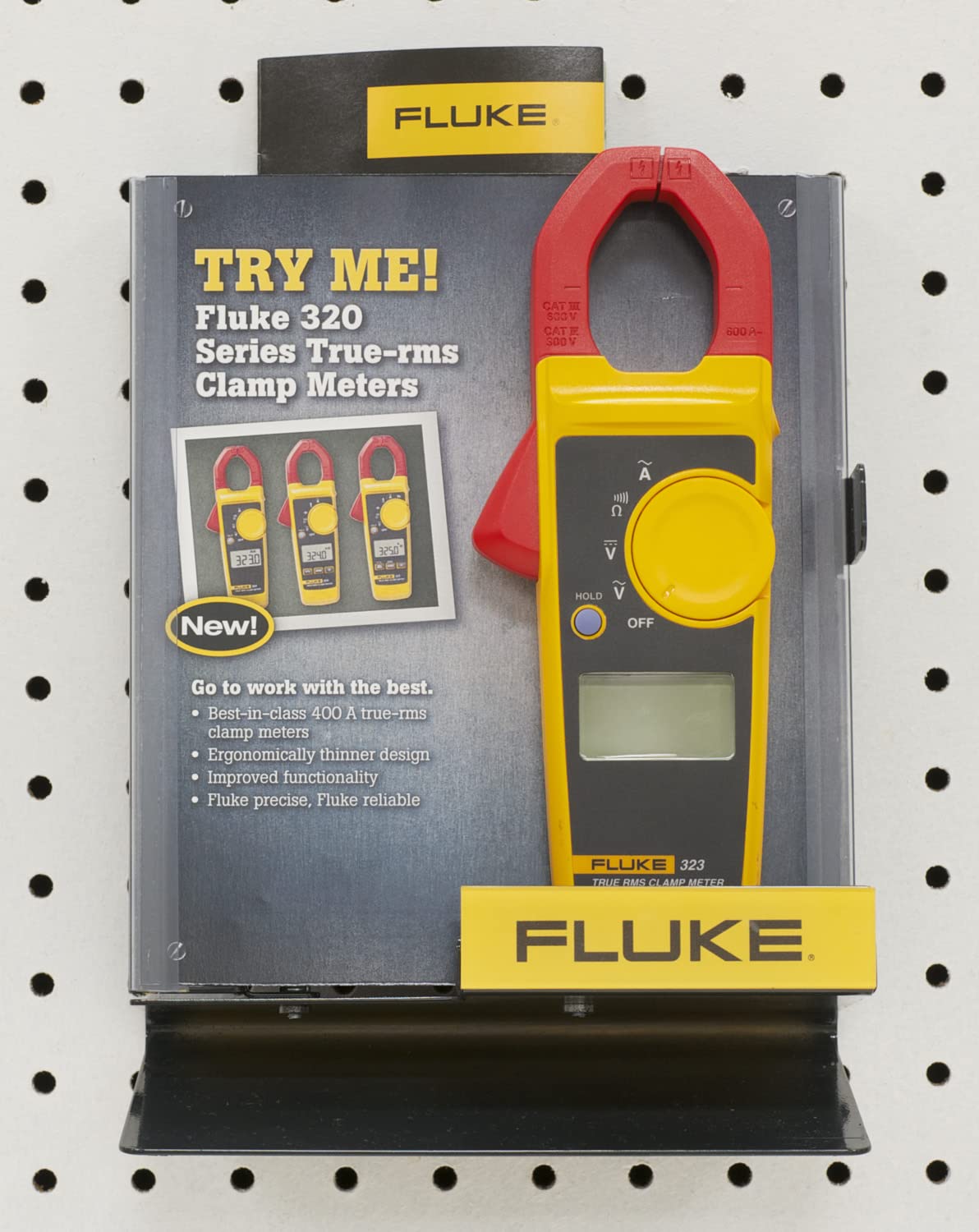 Fluke 323 Clamp Meter For Commercial/Residential Electricians, Measures AC Current To 400 A,Measures AC/DC Voltage To 600 V, Resistance And Continuity, Includes 2 Year Warranty And Soft Carrying Case