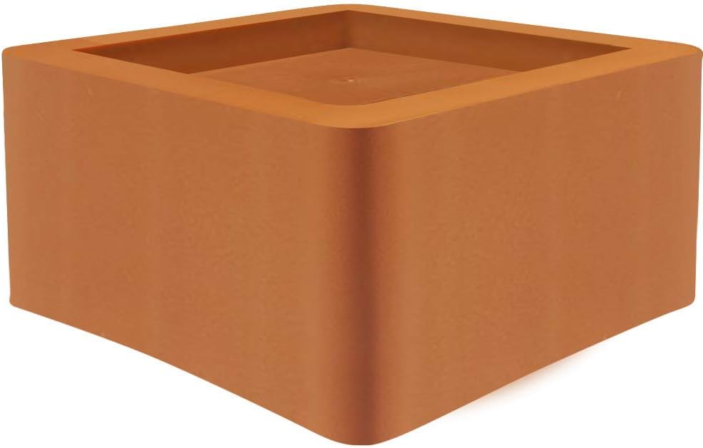 DuraCasa 3 Inch Bed Risers - Fits Huge 5.5 Inch Bed or Furniture Post, Creates an Additional 3 Inches of Height or Storage! Heavy-Duty Table, Chair, Desk or Sofa Riser (4, 3 Inch Black)