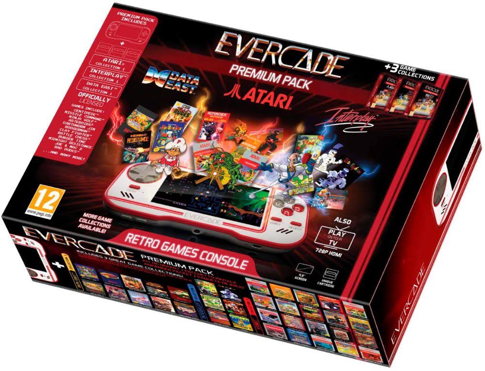 Evercade Premium Pack Includes 3 Cartridges Collections: Atari Volume 1, Interplay Volume 1 and Dataeast Volume 1 - Electronic G