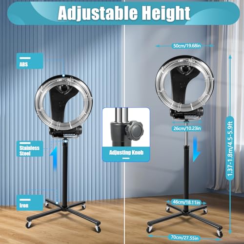 Hair Color Processor Wall Mount, Professional Infrared Hair Dryer Salon Hair Hood Dryer Spa Barber Hair Color Processor Heater Machine 1250W White