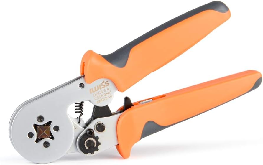 IWISS Self-adjustable Crimping Tools Plier for AWG20-5 Bootlace End-sleeves Ferrule, Ratchat Wire Crimping Tool