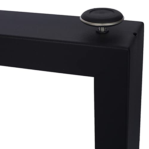2pcs Square Metal Table Legs, Heavy Duty Wide Metal Table Legs Steel Desk Legs Table Leg Dining Table Legs Industrial Furniture Legs for DIY Coffee Table Furniture Bench Offices Bars Hotels 28 x 24in