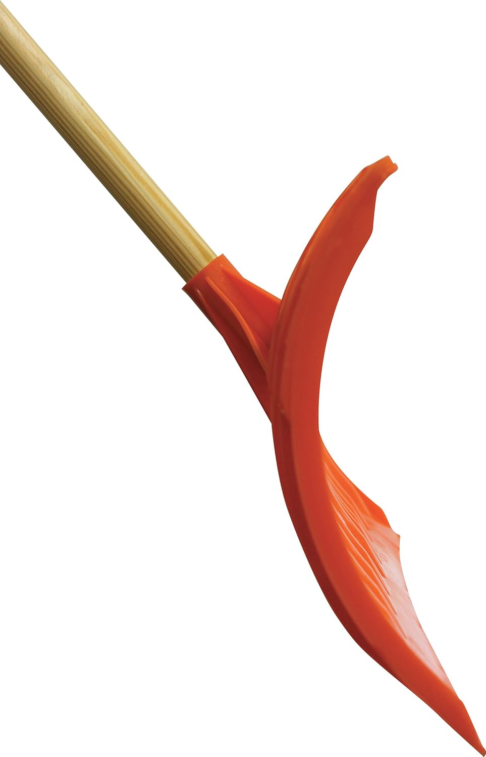 Emsco Group 2953 Bigfoot 25" Poly Pusher Wooden Handle 1280 Snow Shovel, Orange Pack of 2