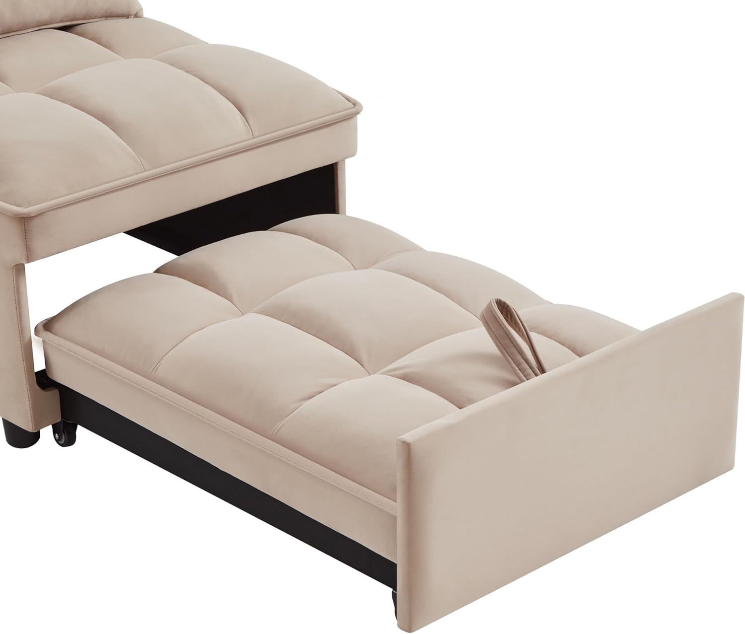 Convertible Sofa Bed, Multifunctional Sleeper Chair Bed, Convertible Reading Chair, 3 in 1 Folding Single Sofa Bed for Adults, Suitable for Living Room, Bedroom, Small Room (Gray)