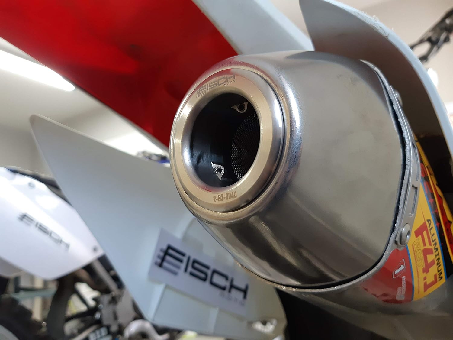 FISCH MOTO Spark Arrestor USFS, UNIVERSAL (Dirt bike, ATV) (KIT 40 (40.5mm-45.7mm / 1.596”-1.800”) Tail pipe)