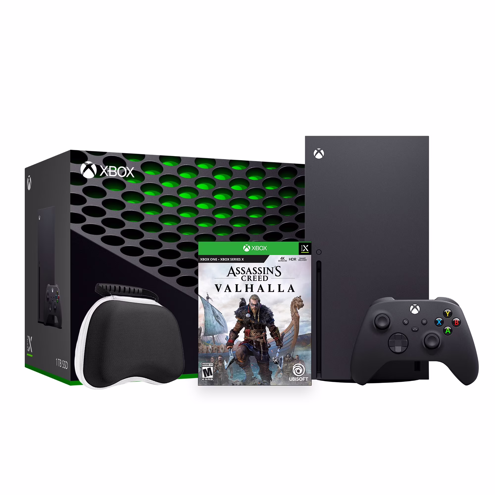 Microsoft Xbox Series X 1TB SSD Console Bundle - Black Wireless Controller &amp; Assassin's Creed Valhalla