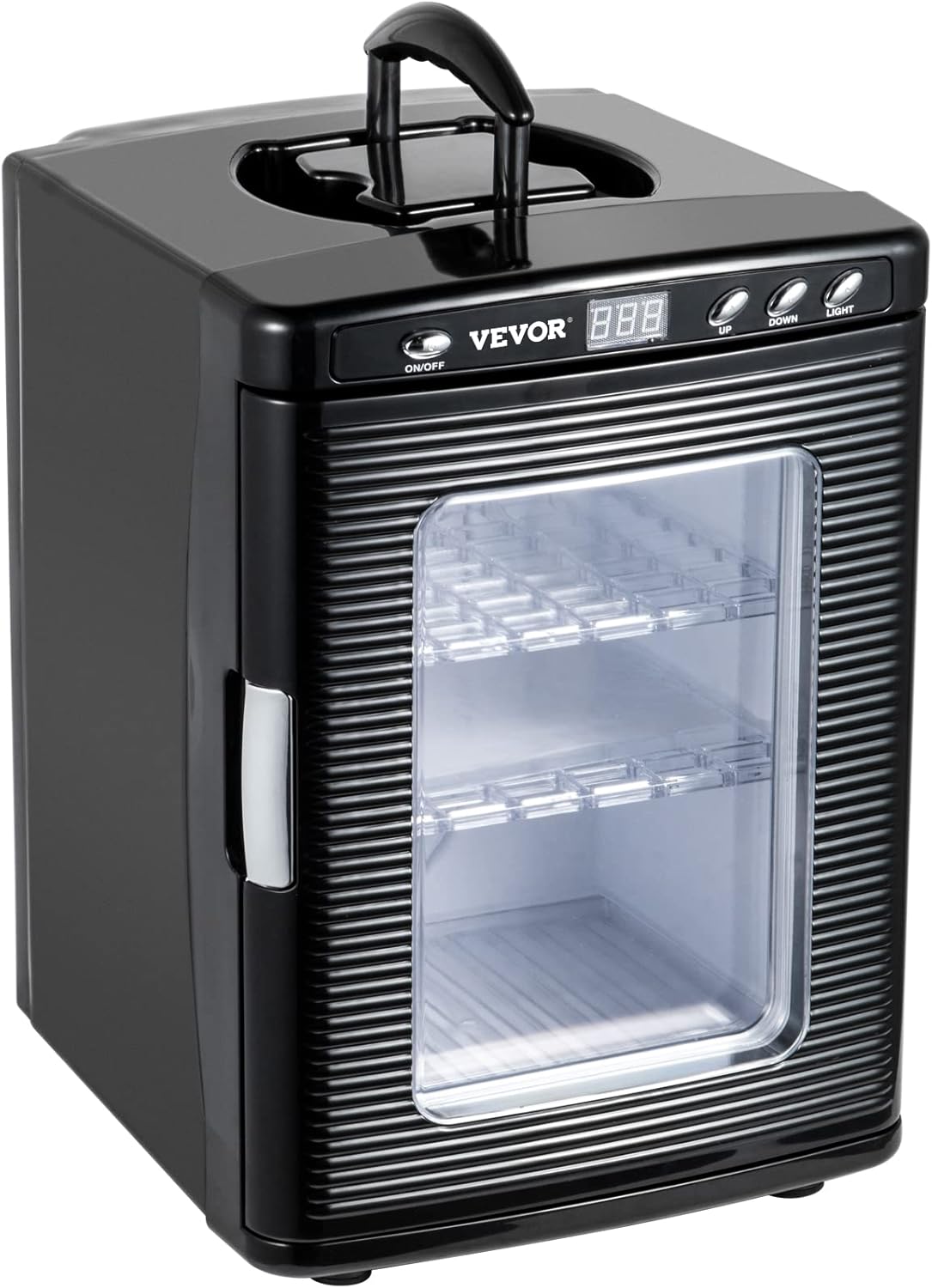 VEVOR Egg Incubator and Hatcher 25L Black Reptile Egg Incubator 5-60°C Scientific Hatcher Heating Bright LED Digital Display for Small Animals