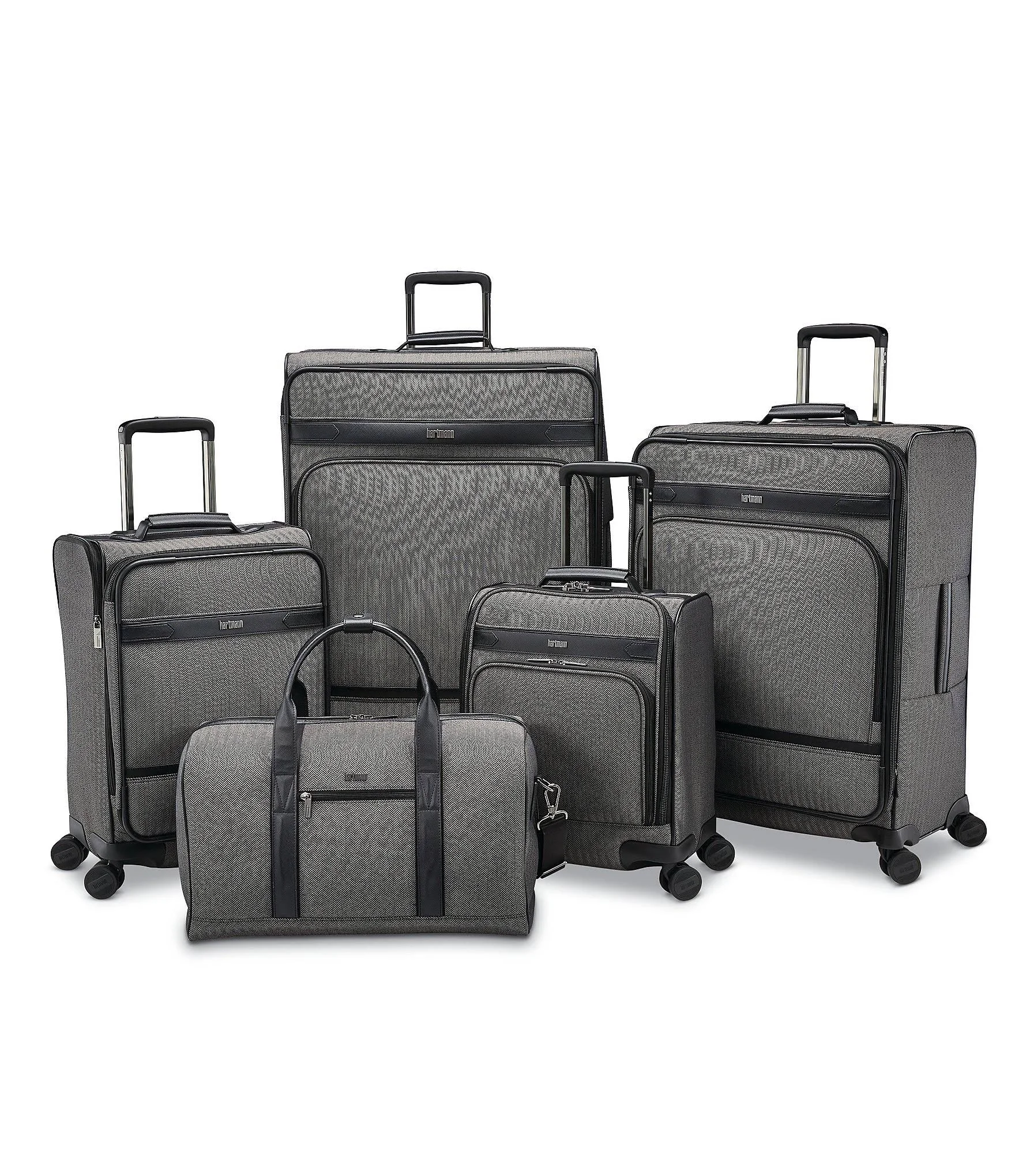 Hartmann Herringbone Deluxe Domestic Carry on Expandable Spinner - Terracotta Herringbone