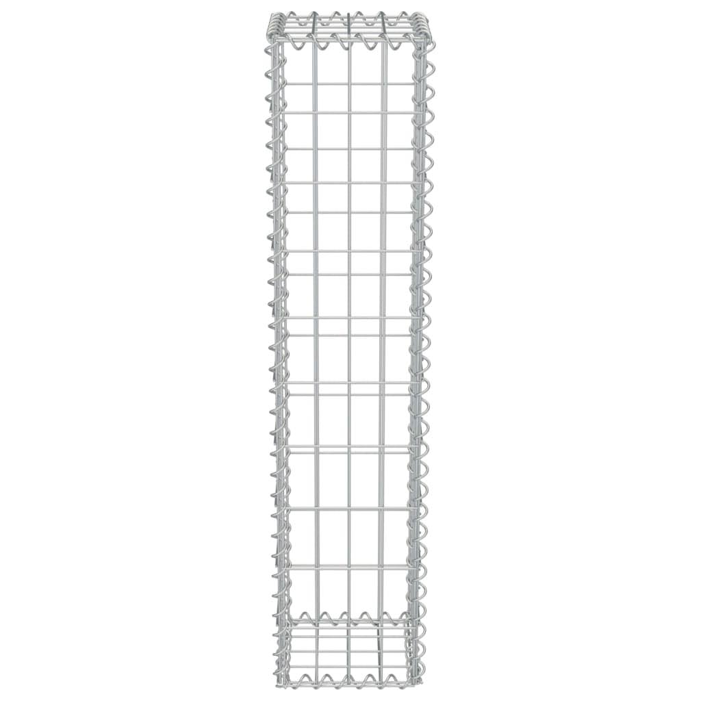 vidaXL Gabion Wall with Covers Galvanized Steel 354x22x19.7x22x19.7x22