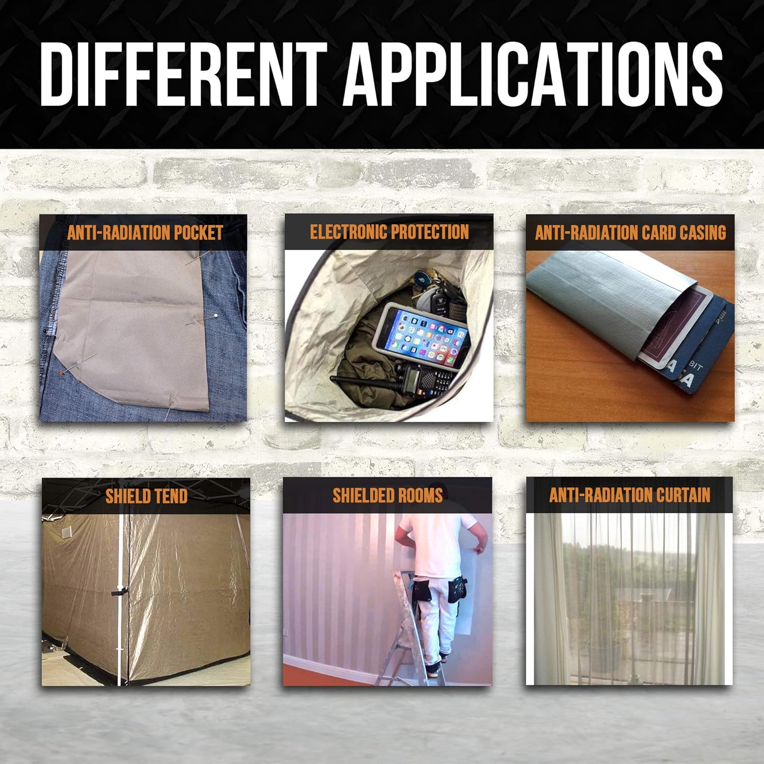 Faraday Fabric 44” x 6.6 Yards, Military Grade EMF Shielding Faraday Cloth w/Free 6.6 Yards Faraday Tape, Anti Radiation, EMI Isolation, WiFi and Cell Signal Blocking Grounding Fabric & Faraday Cage