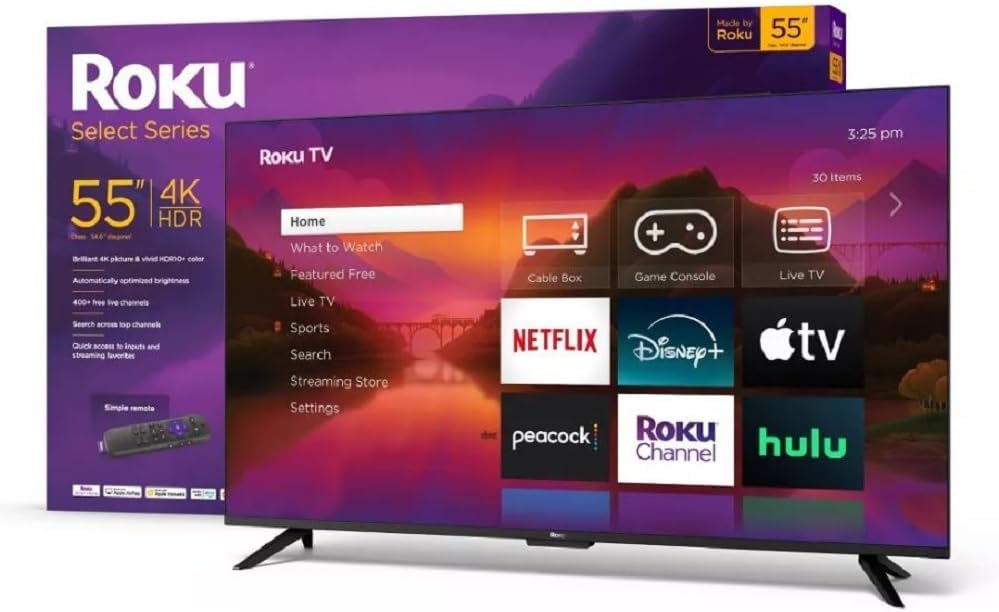 Roku 43" Select Series 4K HDR Smart TV with TV Apps, Wi-Fi, Built-in Streaming - 43R4A4