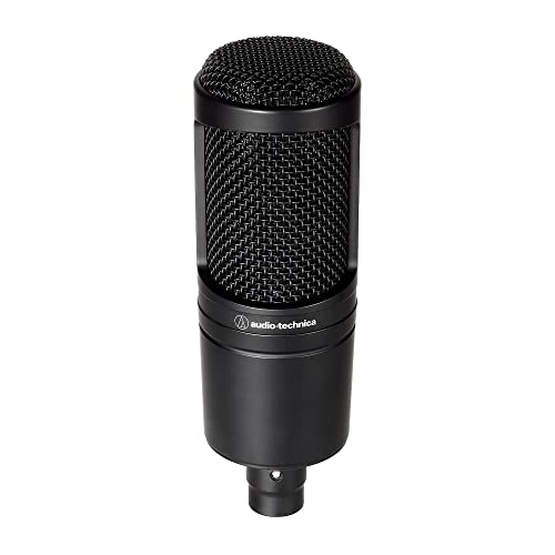 Audio-Technica AT2020 Cardioid Condenser Studio XLR Microphone, Black, Ideal for Project/Home Studio Applications & Focusrite Scarlett Solo (3rd Gen) USB Audio Interface with Pro Tools | First