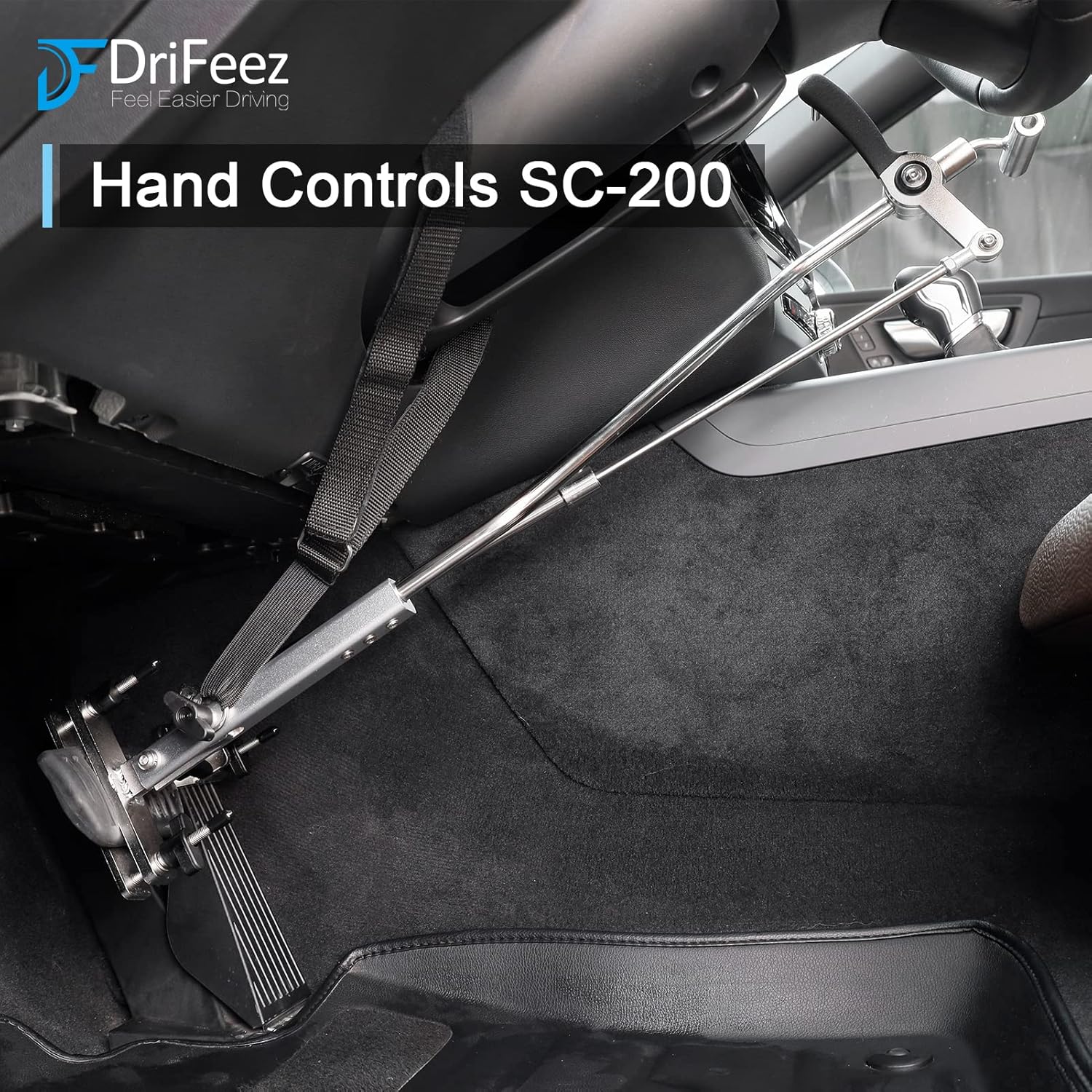 Hand Controls for Disabled Drivers Push and Pull | All Metal Steel Handicap Driving Aids Stick