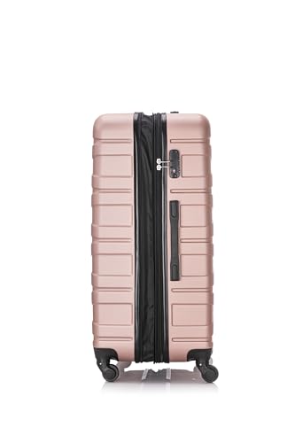 Luggage Sets 3 Piece Luggage Set - Hard luggage sets with spinner wheels and TSA Lock - Lightweight Expandable Suitcase Set (sizes 20",24",28") (rose gold)
