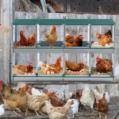3-Tier Large Wooden Chicken Coop for 8-10 Chickens,Outdoor Walk-in Chicken Coop House with Run&Nesting Boxes,Hen House Poultry Pet Habitat Hutch Cage W/Pull Out Trays&Wire Fencing(95"×80"×83")