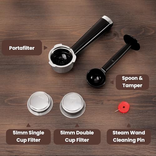 Gevi Espresso Maker 20 Bar, Professional Espresso Machine with Milk Frother, Stainless Steel Expressions Machine for Latte, Cappuccino, Commercial Espresso Machines & Coffee Makers, Great Gift, Beige