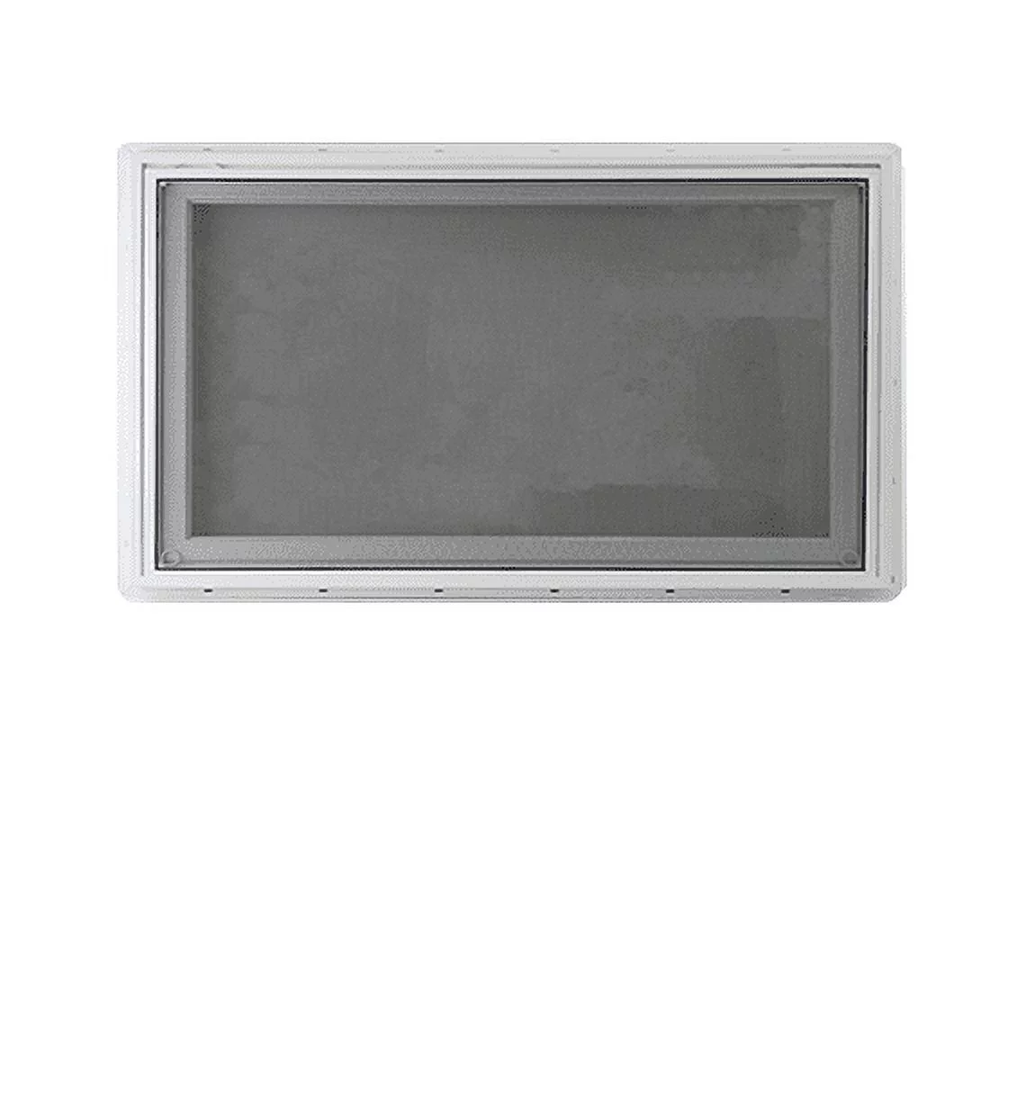 Shed Windows and More 48" x 16" Inward Opening Awning Windows Tempered Low-E Glass White Vinyl Frame Casement Window