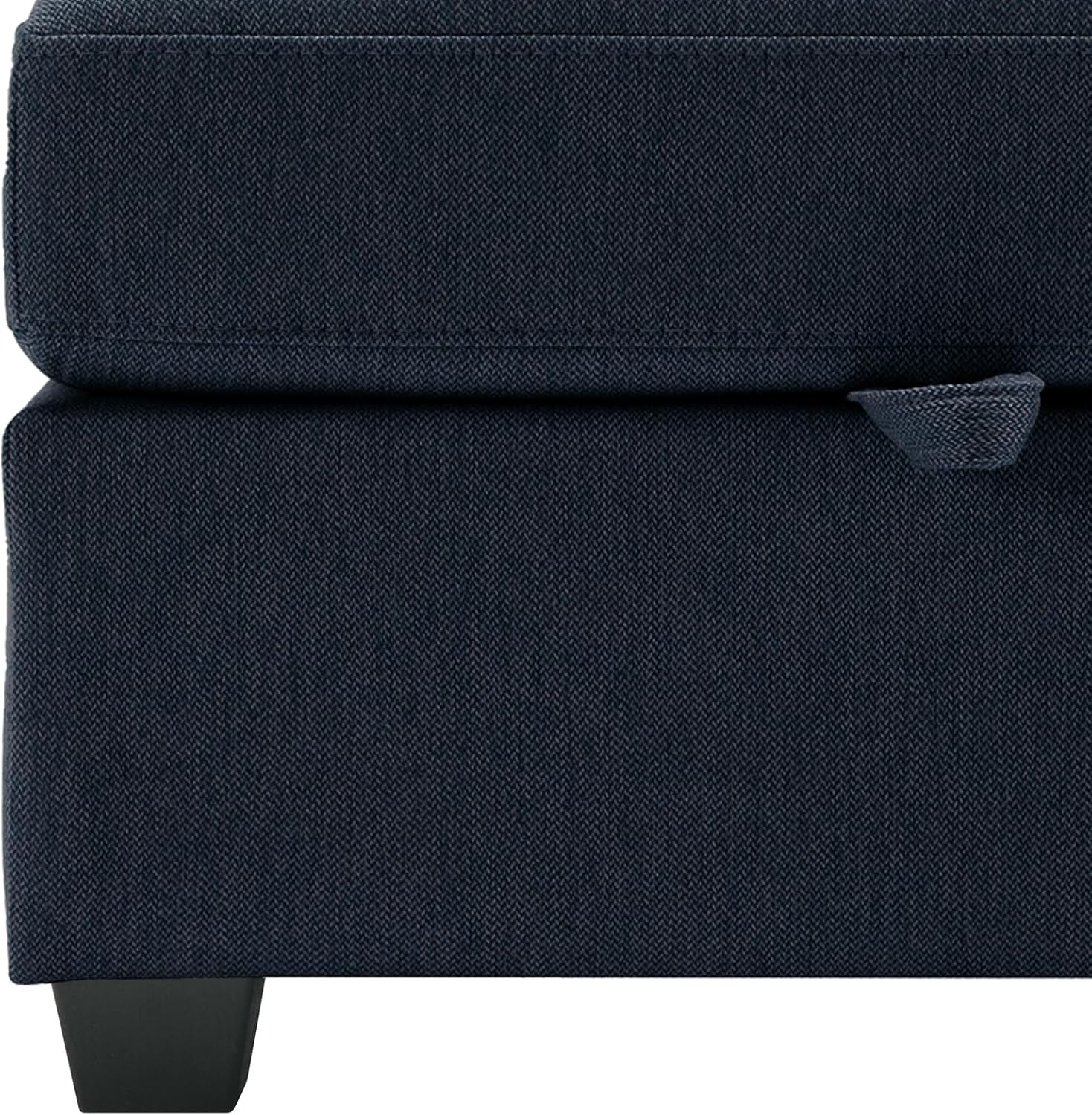 Space Saving Small Sectional Sofa with Ottoman, 2 Seater Sofa with 1 Ottoman, All Seats and Ottomans with Storage Function - Blue