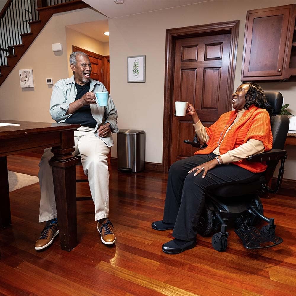 Pride Mobility Jazzy EVO 613 Group 2 Power Chair, in-line, Mid Wheel Drive, Motorized Electric Wheelchair for Adults, 300 lbs. WC, Up to 5.1 MPH, 14 or 17.4 Miles Range Per Charge