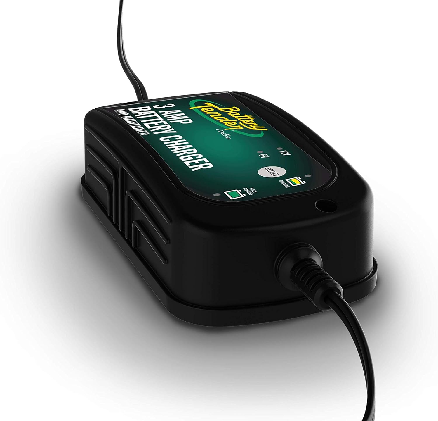 Battery Tender 3 Amp Car Battery Charger Automotive and Maintainer: Switchable 6/12 V, Fully Automotive Battery Charger and Maintainer for Cars, SUVs, and Trucks - 6V/12V, 3 Amp Charger - 022-0202-COS