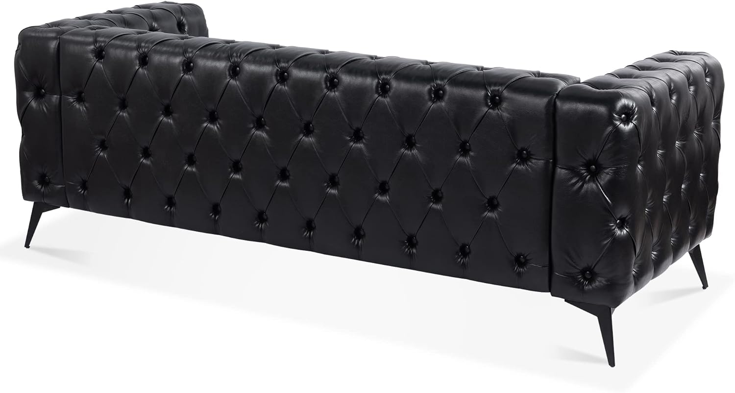 Furniture Comfy Couch Traditional Square Arm Sofa - 84.06 Inch Width, Removable Cushion, 3 Seater - Classic Design, Supreme Comfort Sofas para sala