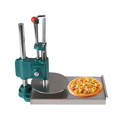PaNeTnya Manual Pizza Dough Press Machine Stainless Steel Premade Pizza Dough Adjustable Thickness Pizza Dough Press Machine for Home and Commercial Use,Green