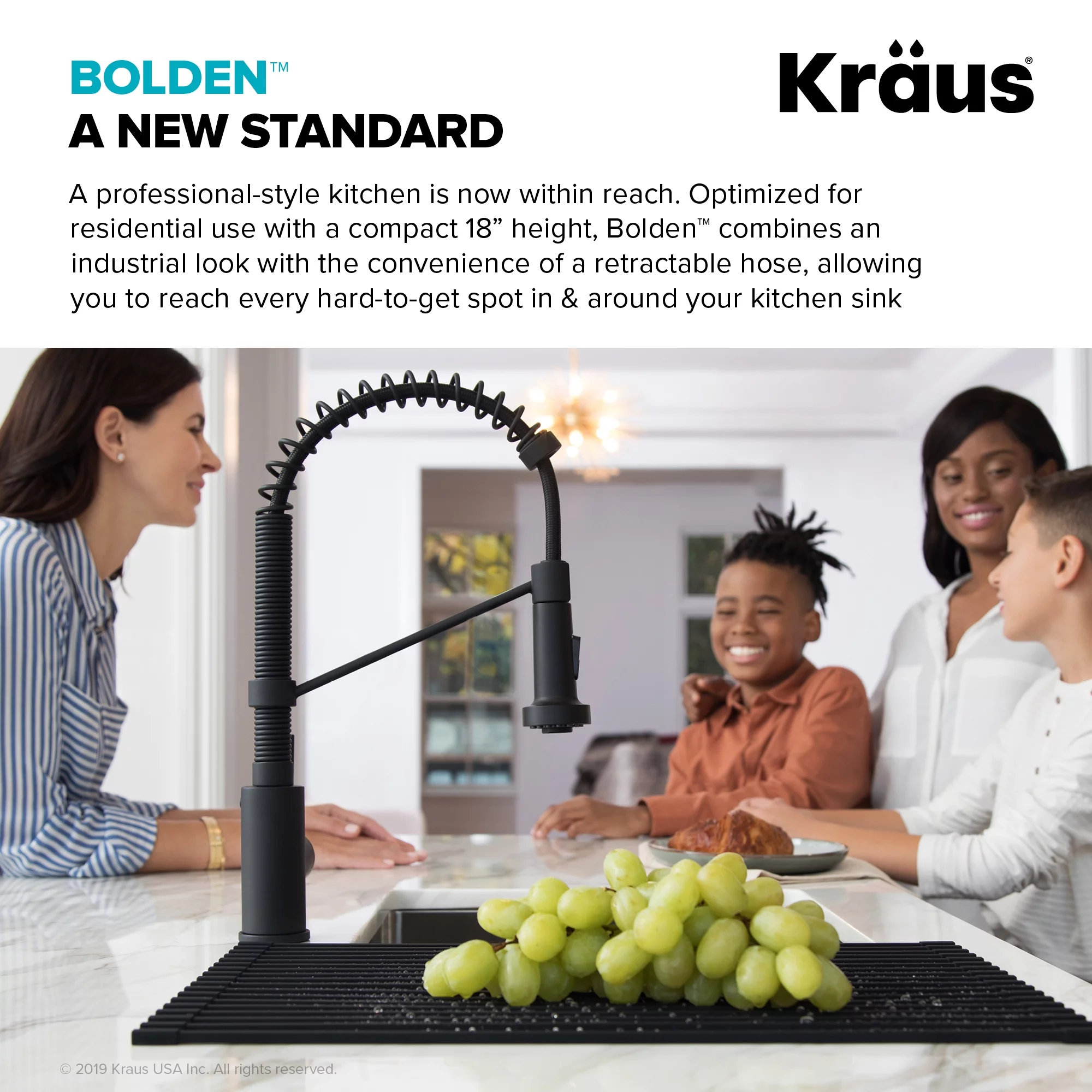 Kraus Bolden™ Single Handle 18-Inch Commercial Kitchen Faucet with Dual Function Pull-Down Sprayhead in Stainless Steel/Chrome Finish