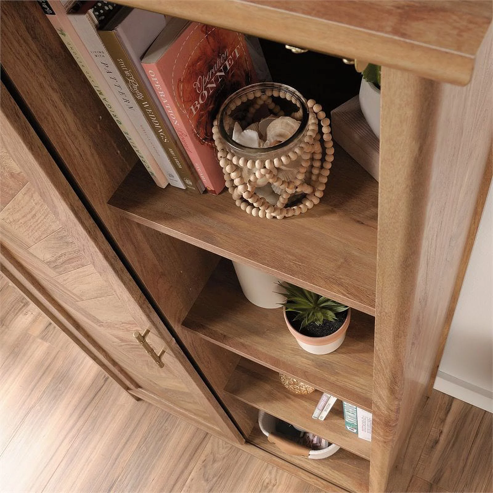 Pemberly Row Wood Storage Cabinet in Sindoori Mango Brown