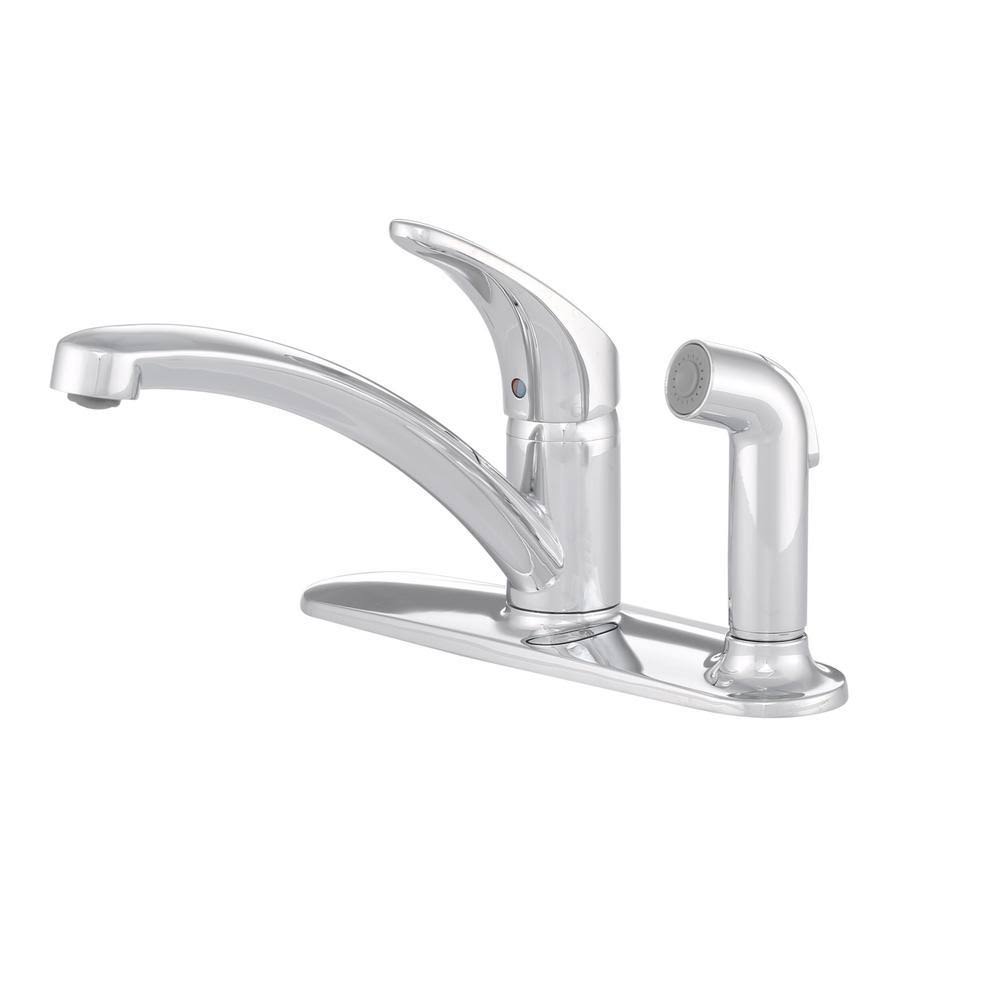 American Standard 7074.030 Colony Pro Single Handle Kitchen Faucet - - Polished Chrome
