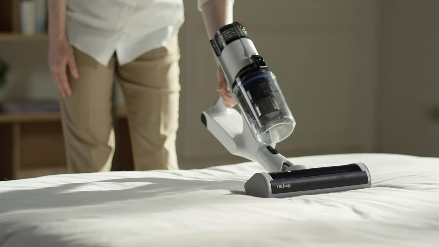 RAYCOP Omni Power UV+ | Cordless Stick Vacuum | Sanitizing UV Light | Kills Viruses and Bacteria | White