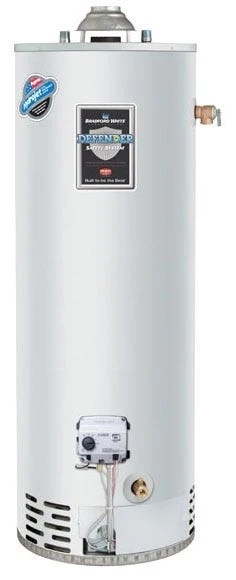 BRADFORD WHITE 50 GALLON 40MBH RESIDENTIAL GAS (PROPANE) ATMOSPHERIC VENT WATER HEATER 59-3/8″H X 20″W RG250T6X