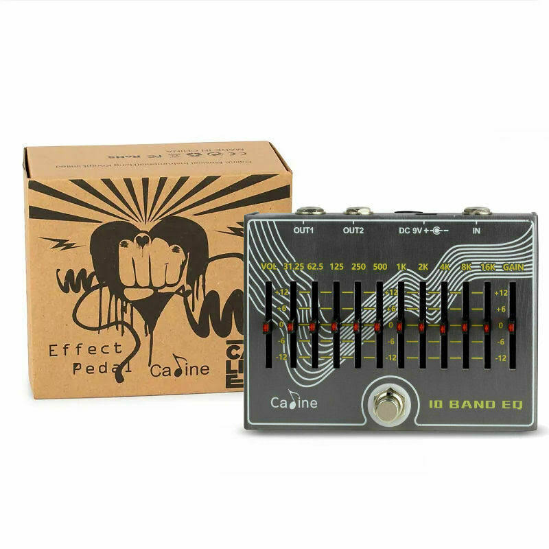 Caline CP-80 10 Band EQ with Volume and Gain Equalizer Pedal