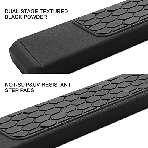 6.5 Inch Running Boards Compatible with 2009-2018 Dodge Ram 1500 Quad Cab(Incl. 19-23 Classic Model) & 2010-2024 Ram 2500 3500 Quad Cab. Side Steps Rock Sliders Nerf Bars Stainless Steel