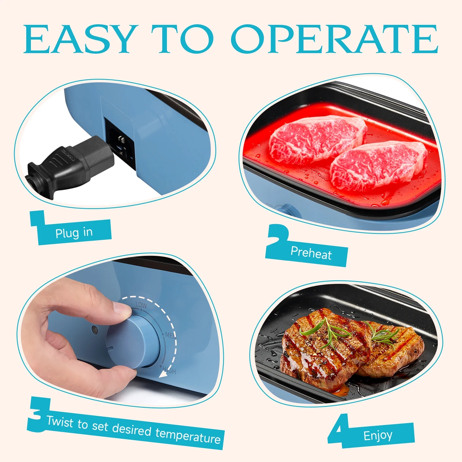 Ventray Essential Every Grill 12-In-1 Electric Indoor Grill