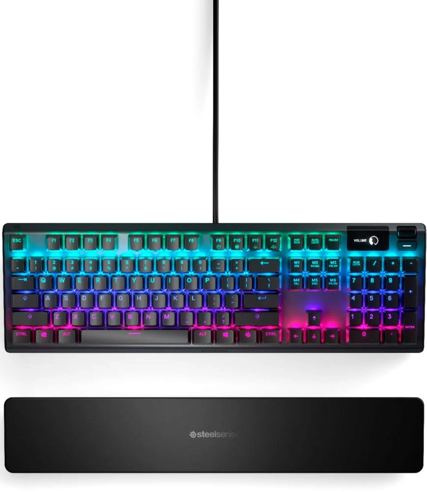 SteelSeries - Apex 5 Wired Gaming Hybrid Mechanical Blue Switch Keyboard with RGB Back Lighting - Black