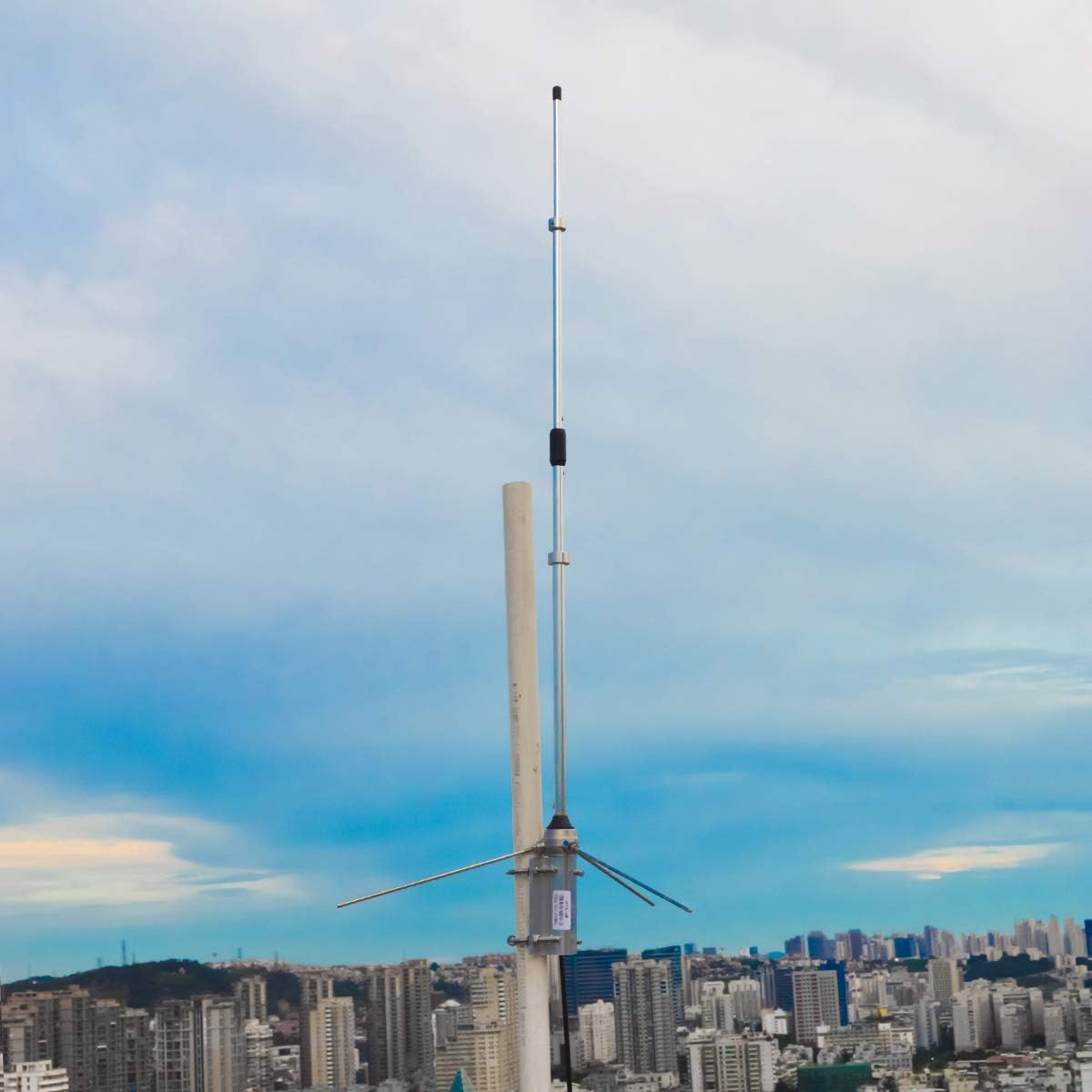UAYESOK UHF Ham Amateur Base Station Antenna Tunable GMRS Vertical Base Antenna 70cm 390-470MHZ 100W 6.0dBi SO239 Connector for Device Repeater Ham Radio