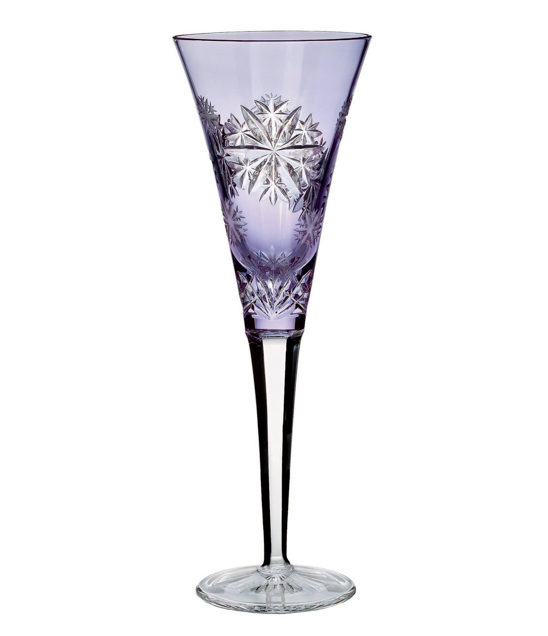 Waterford Snowflake Wishes Serenity Prestige Lavender Flute